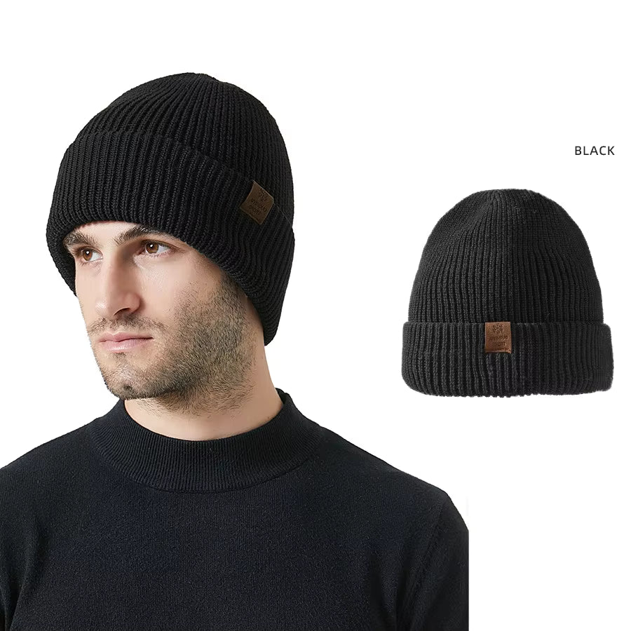 Men's Acrylic Beanie - Black