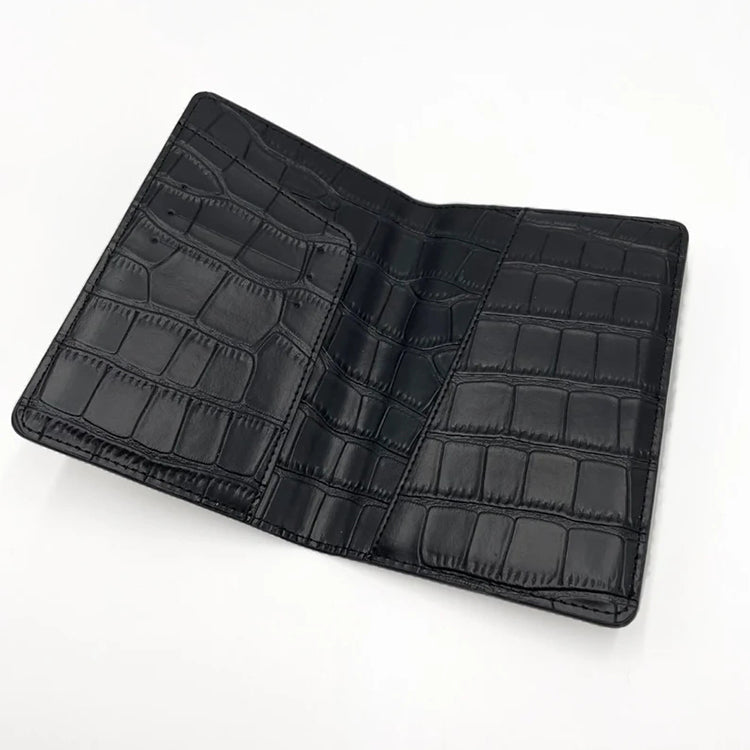 Passport Holder & Luggage Tag Set - Crocodile Leather